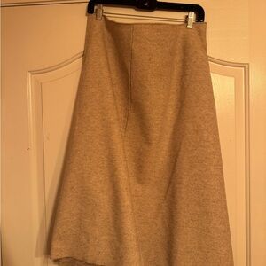 Anthropologie Tan A-Line Sweater Skirt